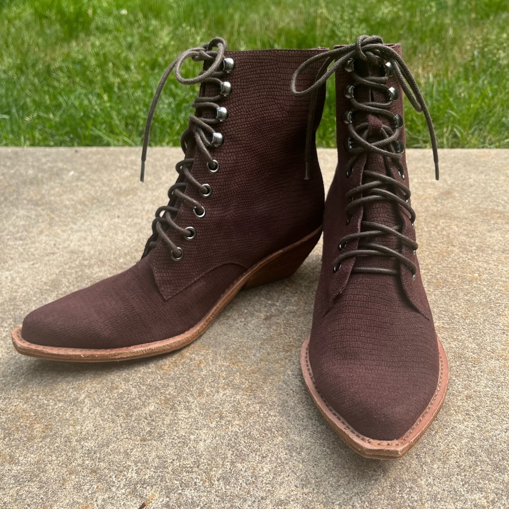 Jeffrey Campbell Burgundy Suede Boots